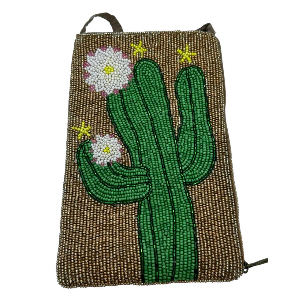 Bamboo Trading Cia Cactus/western/Arizona beaded crossbody purse/bag